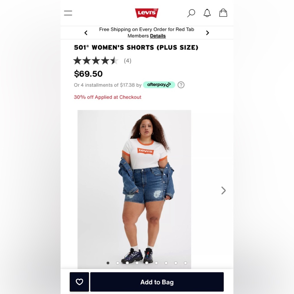 Levi’s 501 Shorts size 16